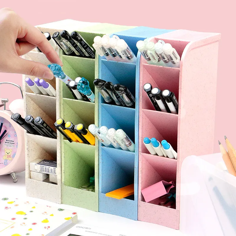 Многофункциональный Настольный ящик для хранения с 4 отделениями пластиковый