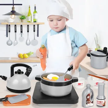 

Children Cooking Utensils kid's Kitchen toys Kitchen House Toys Simulation Food Steamed Meal Kitchenware Great Gift