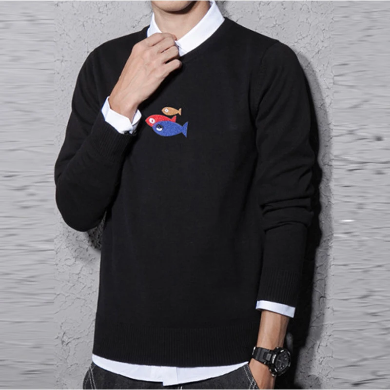 Wholesale font b Men b font Spring Autumn font b Sweater b font 0 Neck Casual