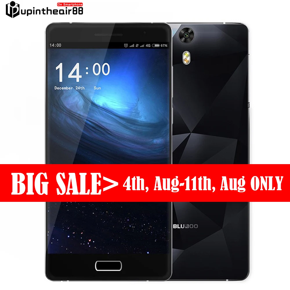  Original BLUBOO Xtouch X500 Smartphone 5.0 inch 4G LTE 1920*1080 3GB RAM+32GB ROM MTK6753 Octa Core 13.0MP Touch ID Fingerprint 