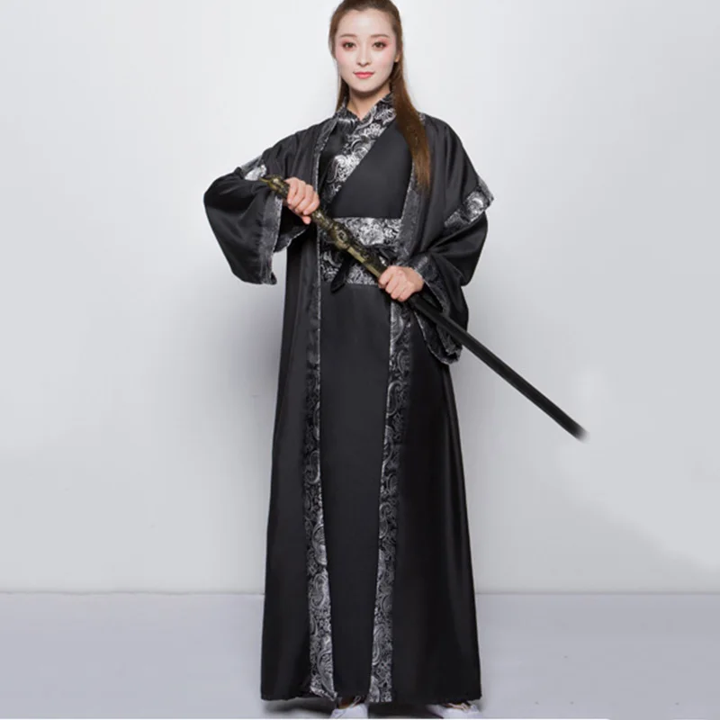 Мужской черный Hanfu Китайский национальный танец костюм Хана династии Косплей Одежда для сцены фестиваль наряд Восточное представление одежда DC1841