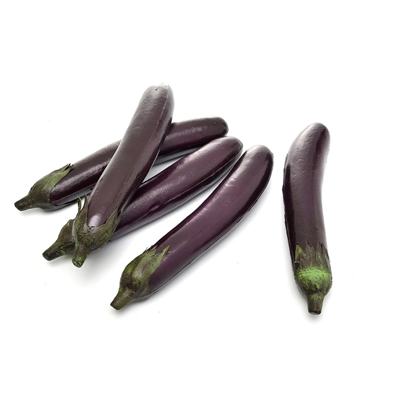 1PC Artificial fake decorative real touch PU teaching Props eggplant faux vegetables Pretend Play p - 32951667653