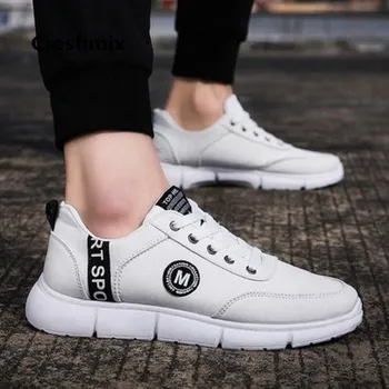 

Cresfimix Men Cool Black Comfortable Lace Up Shoes Female Casual White Anti Skid Shoes Cool Shoes Chaussures Masculines E5004