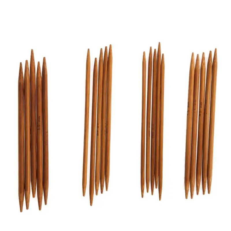 55 шт./компл. 11 размеры 13 см Bamboo Вязание Иглы Крючки Двухместный Указал обугленные Свитер Иглы Weave Craft Высокое качество