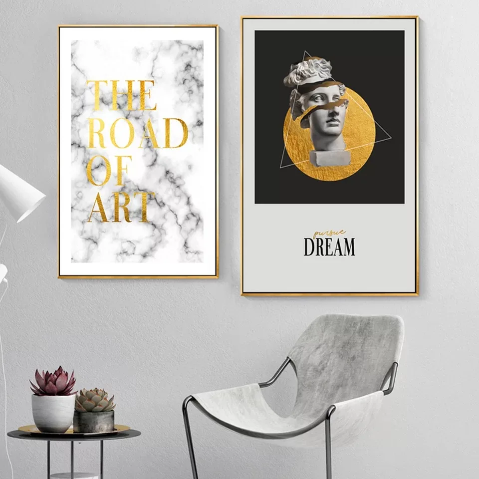 Abstract Sculpture Modern Stick Figure Posters And Prints Wall Art Canvas Painting Quotes Wall Pictures For Living Room Unframed