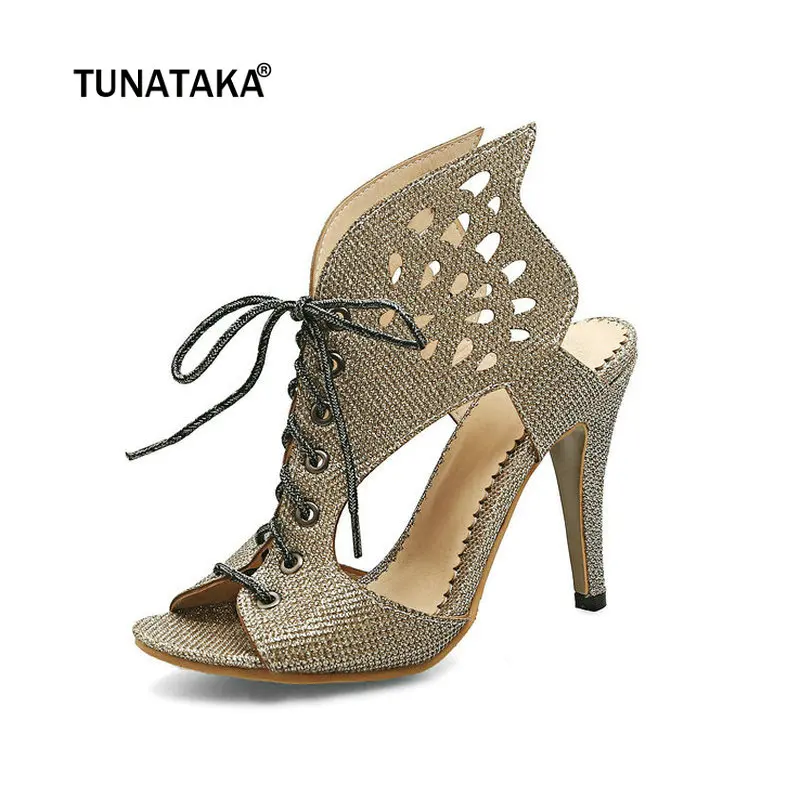

Women Gladiator Thin High Heel Sandals Fashion Party Summer Shoes Pink Gold Silver