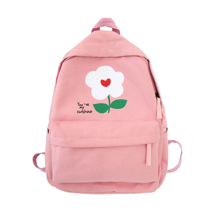 

Waterproof Nylon Backpack for Women Cute Flower Print School Backpack for Girls Casual Daypacks Female Large Capacity Travel Bag