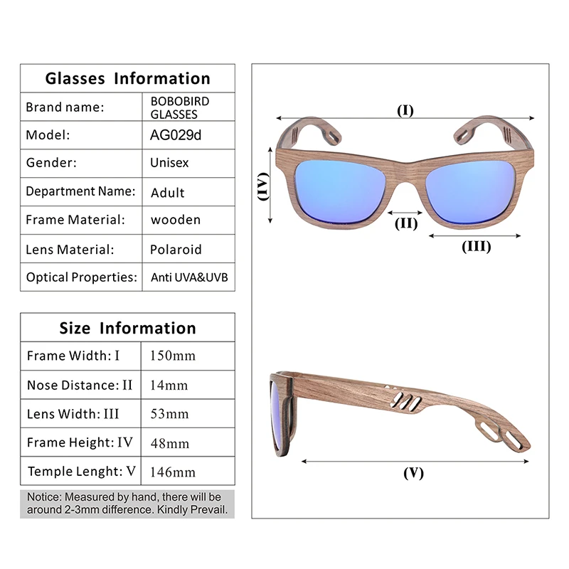 BOBO BIRD, модные мужские солнцезащитные очки, женские, деревянные, солнцезащитные очки, бамбуковые, Полароид, для девушек, полые руки, очки, летние, деревянная коробка