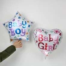 10 шт 18 inch Одежда для маленьких мальчиков и девочек, фольга шарики, День подарков будущей матери розовое сердце синий шар в форме звезды День Рождения украшения для детей Детские игрушки