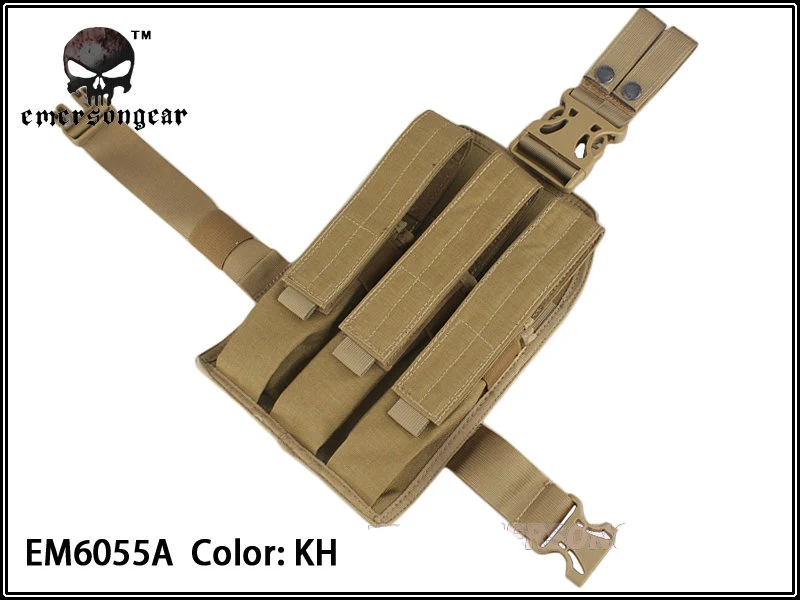 Emersongear MP7 Тактический тройной подсумок набор падения ноги бедра маг платформа военные патроны сумка Открытый страйкбол охота сумка