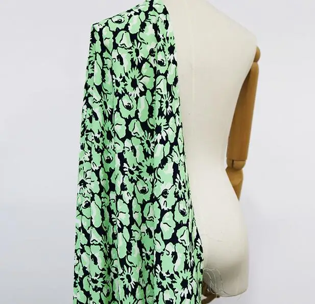 Модное трикотажное платье с изумрудно зеленым принтом юбки плащ ткань|coat fabric|fabric
