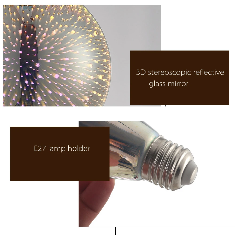 3D Светодиодная лампа звезда E27 винтажный ночной Светильник Красочные Bombillas ретро стекло Lampara ампулы Новинка Рождество Домашний декор фейерверк