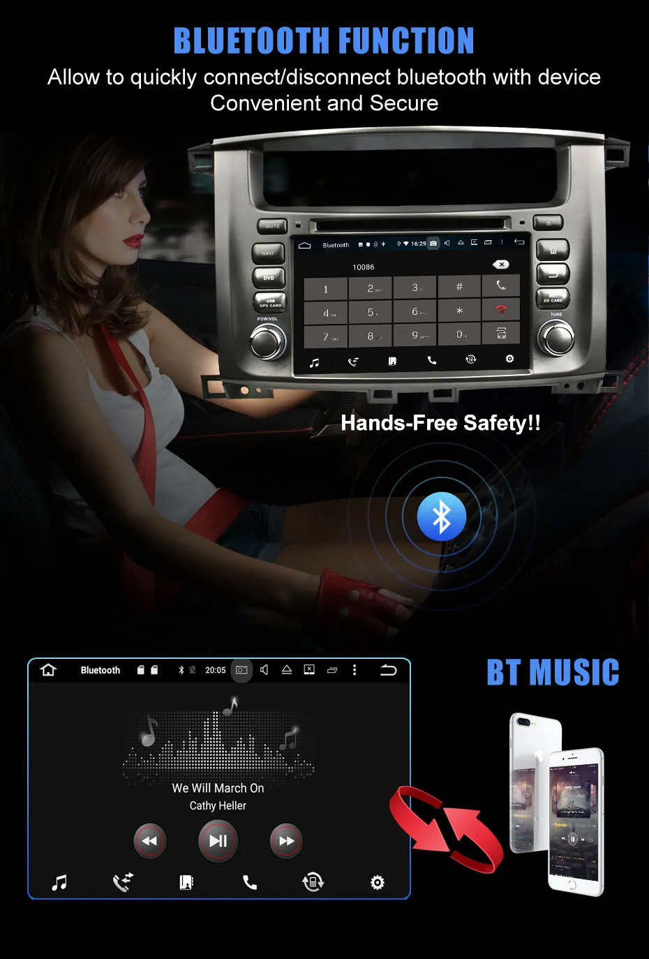 Top KANOR Android 9.0 Octa Core 2 Din Car Radio For Toyota Land Cruiser 100 Car Radio Audio Video Player 2 Din GPS Multimedia 2