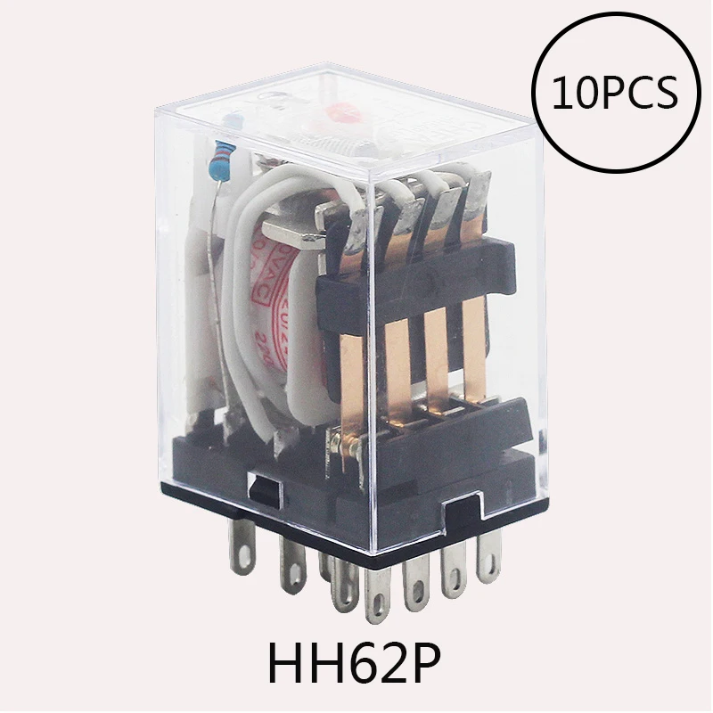 10PCS Coil Power Relay LY2NJ DC12V/DC24V/DC110V/AC220V Miniature Relay DPDT 8 Pins LY2 HH62P LY2 JQX-13F GOOD QUALITY