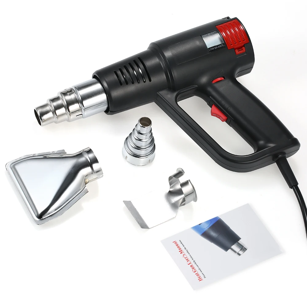 

2000W Fast Heating Hot Air Gun LCD Digital Temperature-controlled Heat Blower Electric Adjustable Temperature Heat Gun Tool