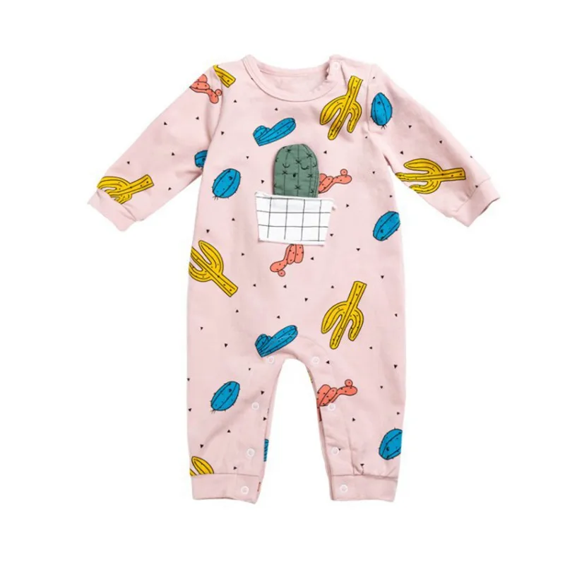 CROAL CHERIE Baby Clothing 2018 New Newborn jumpsuits Baby Boy Girl Romper Clothes Long Sleeve Infant Product Pink Sky Blue  (3)