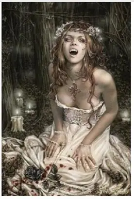 

VICTORIA FRANCES PINUP WITCHES VAMPIRES Art Wall Decor Silk Print Poster