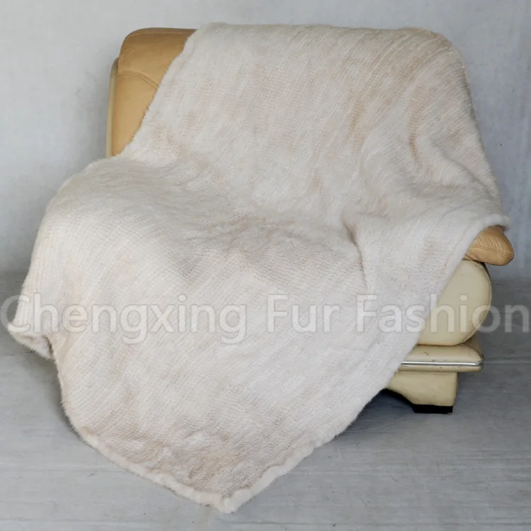 CX-D-21 200X150 на заказ норки мех вязаное Одеяло~ Прямая - Цвет: Cream