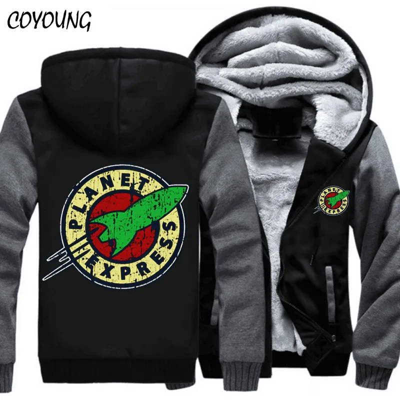 Free Shipping USA size 5XL Hoody Men Planet Express Thicken Fleece Hoodies Zipper Casual Coat Custom made Clothing Jacket Free Shipping USA size 5XL Hoody Men Planet Express Thicken Fleece Hoodies Zipper Casual Coat Custom made Clothing Jacket