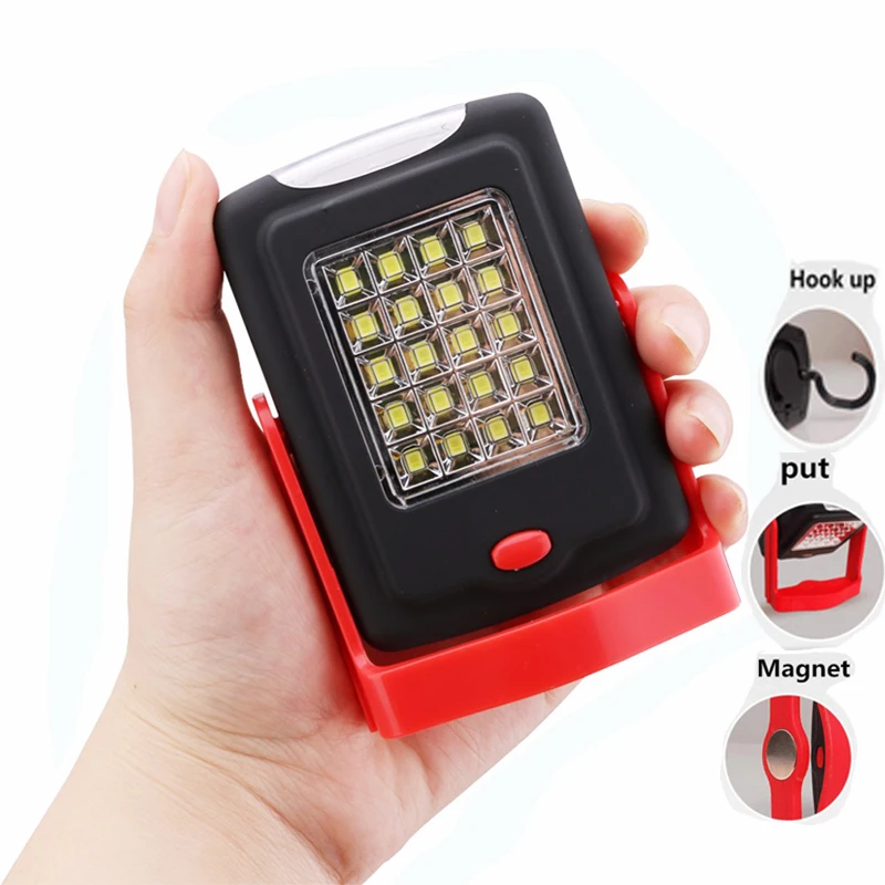 Portable 23 LED Flashlight Torch Lantern Work Light 2 Modes Magnetic Night Lamp Light With Hook For Camping Bicycle
Portable 23 LED Flashlight Torch Lantern Work Light 2 Modes Magnetic Night Lamp Light With Hook For Camping Bicycle