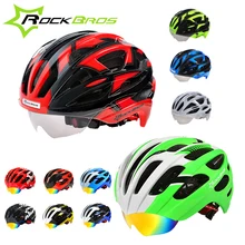Rockbros Professional Bike Helmet Integrally-Molded Helmet Bicicleta Mountain Bike Cycling Bicycle Helmet With 3 Lens Cascos MTB