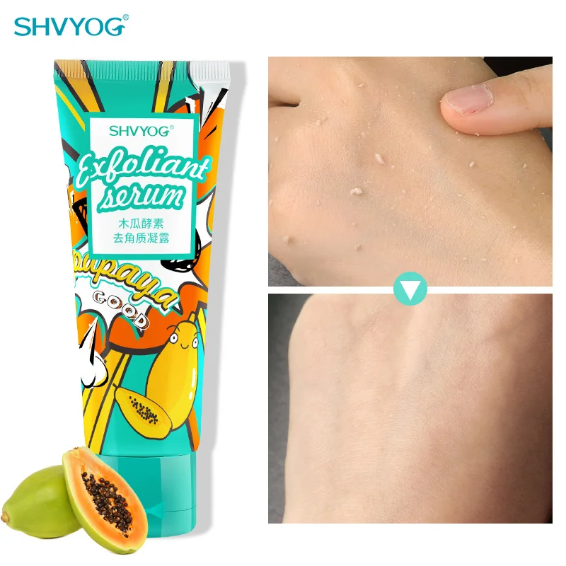 SHVYOG Papaya Enzyme Facial Scrub Face Hands Body Peeling Dead Skin Gel