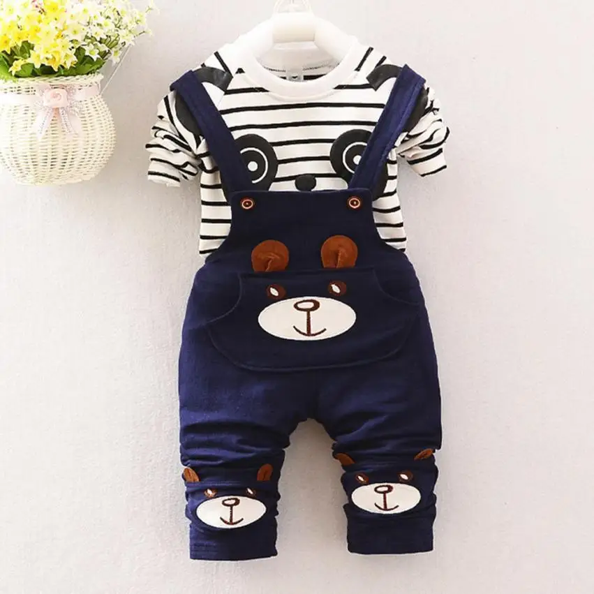 

2 colors Toddler Kids Baby Boys Girls Panda Print Tops+Pants Overalls Outfit Clothes Set adorable special August 8