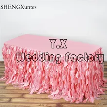 Цена оптовой продажи плетеная тафта Юбка для стола Скатерти плинтус для свадебного банкета украшения