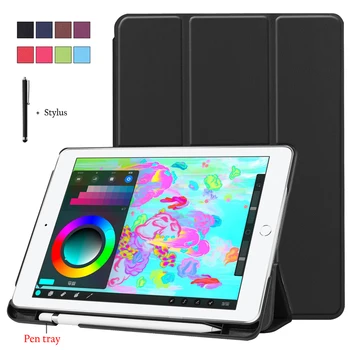 

Case For iPad Pro 11'' 12.9'' 2020/Air 3 10.5 2019/Pro 10.5 Smart Wake Sleep Cover Pen Holder Flip Leather Fundas+Stylus