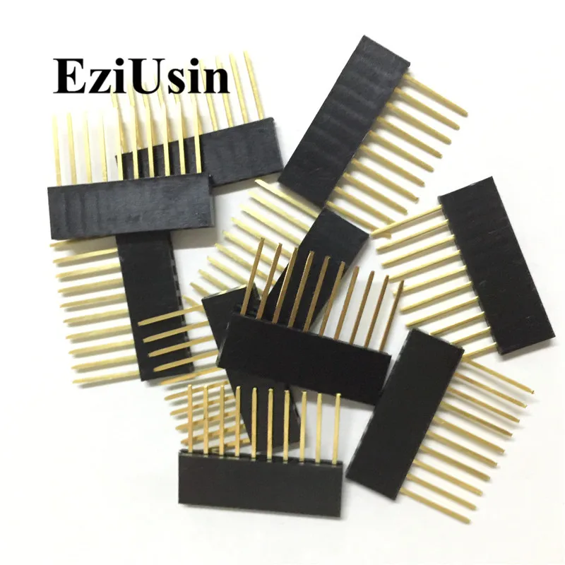 

Single Row Female 2.54mm Pin Header socket Connector PC104 Long pins 15mm Breakaway PCB Pinheader for arduino 1*6P 1*8P 1*10P