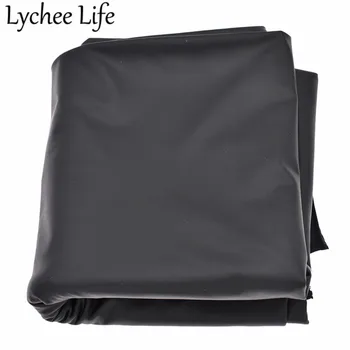 

Lychee Life Stretch Faux Leather Fabric Black 100x150cm PU Fabric DIY Handmade Modern Garment Textile Sewing Clothes Accessories