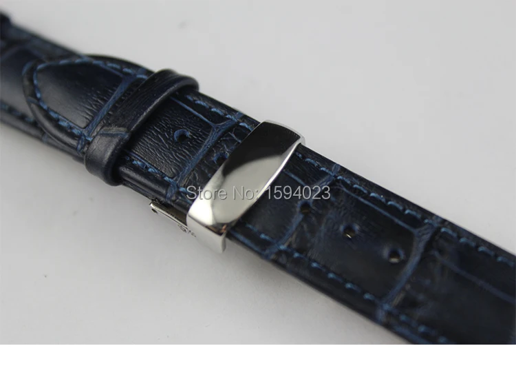 19mm (Buckle18mm) PRC200 T055410 T17 T41 T461 High Quality Silver Butterfly  Buckle + Blue Genuine Leather Watch Bands Strap|butterfly buckle|leather  watch band strapwatch band strap - AliExpress