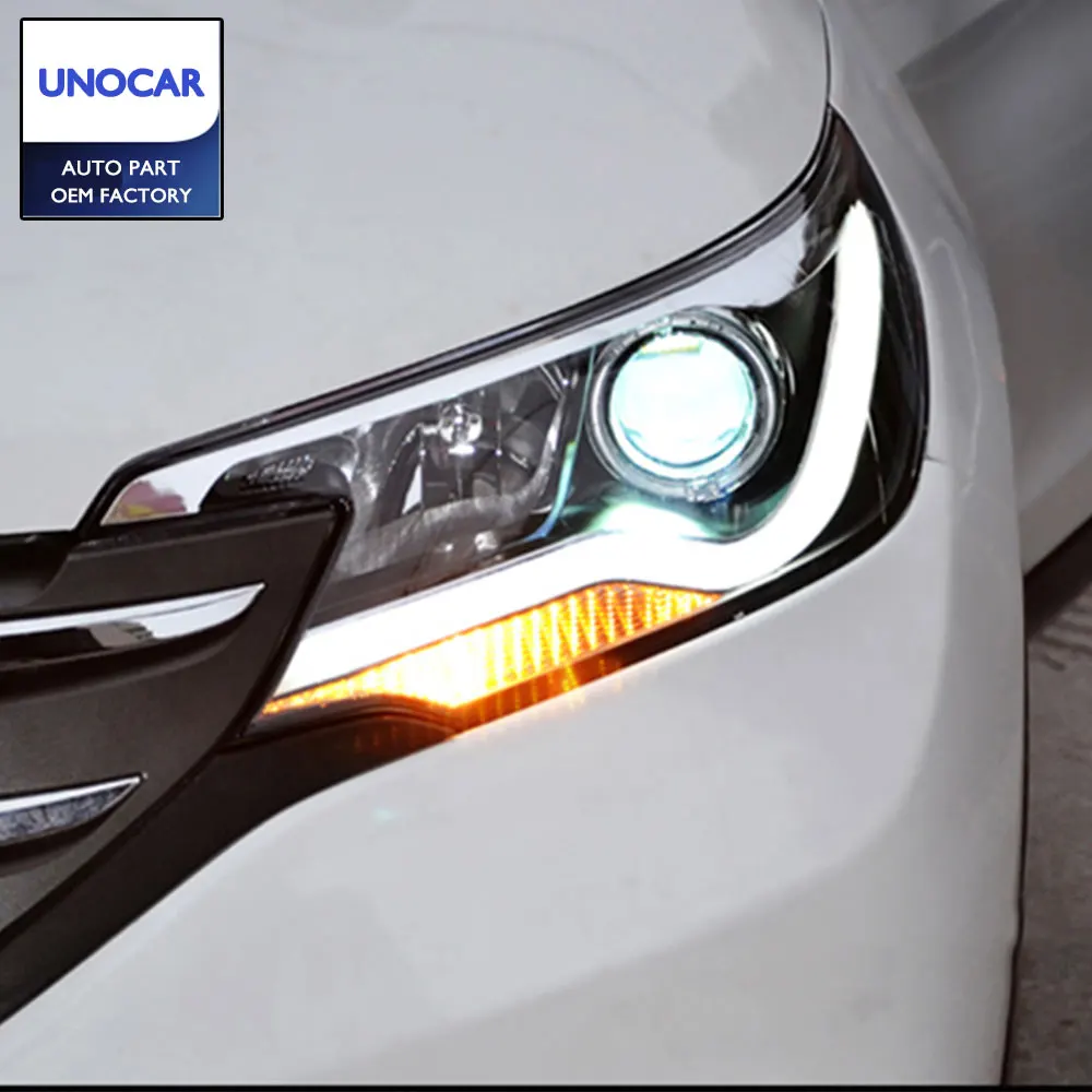 HLC Car Headlight For Honda CR V CRV headlights 2012 2014 head lamp LED