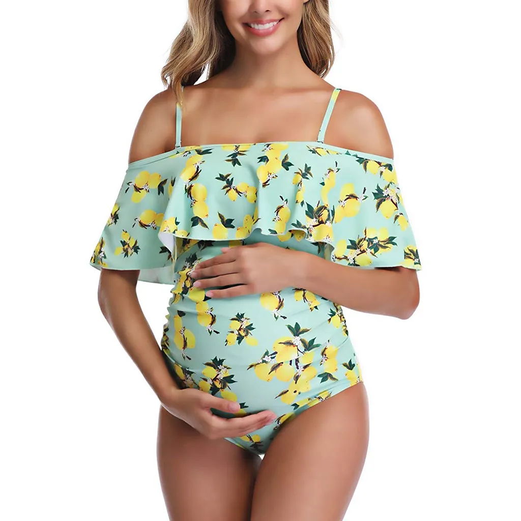 

Maternity swimsuit 2019 Women's pregnant women swimwear suit strap fruit print swimsuit pregnancy one piece swimsuit 5.28