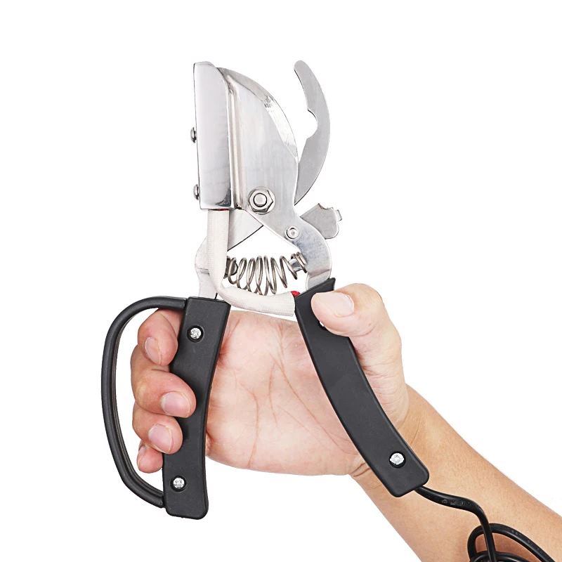 

Piglets Sheep Heating Tail Clamp Electric Docked Plier Cutter Tail Hemostatic Clamp Tail Cutting Pliers For Farm animal