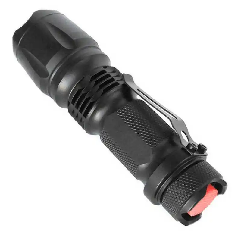 powerful led flashlight torch flashlight t6 Outdoor Flashlight Torch 3 modes Zoom Tactical 14500 Lamp laser pointer #$S10 (4)
