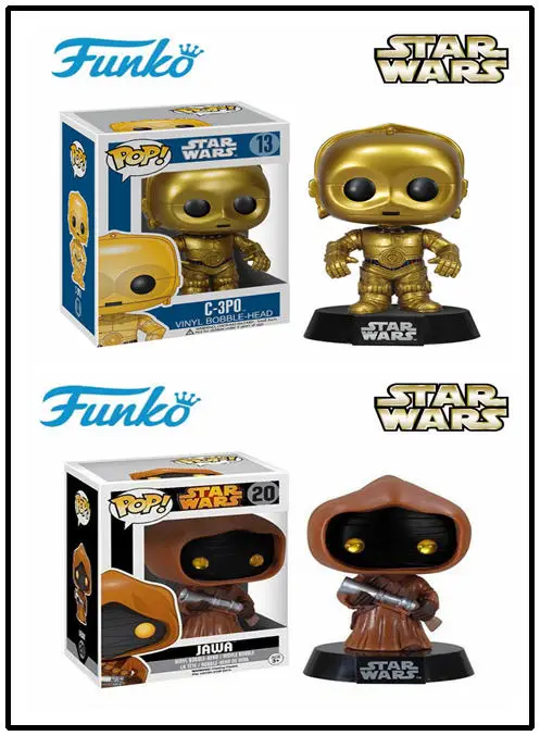 FUNKO поп Звездные войны и JAWA C-3PO ПВХ фигурку Коллекционная модель игрушечные лошадки для детский подарок