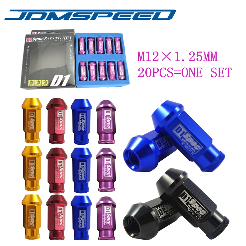 Xpower 20 PCS/set UNIVERSAL D1 SPEC JDM RACING WHEEL LUG NUTS M12X1