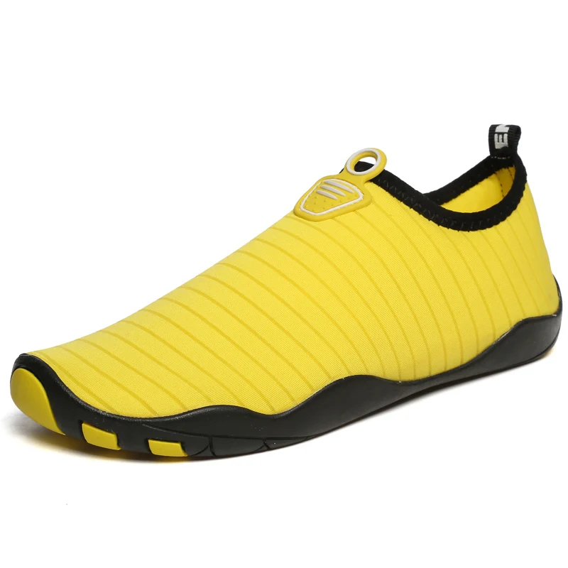 Aqua Shoes Unisex Quick Dry Water Shoes Plus Size Outdoor Sneakers Women Light Non-slip Swimming Shoes Soft Lovers Beach Shoes - Color: Yellow