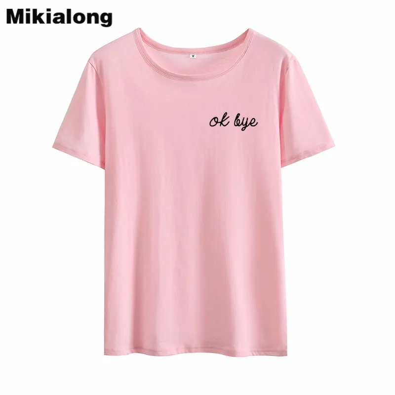 Mrs win OK BYE для женщин футболки летние хлопковые свободные корейский стиль Harajuku