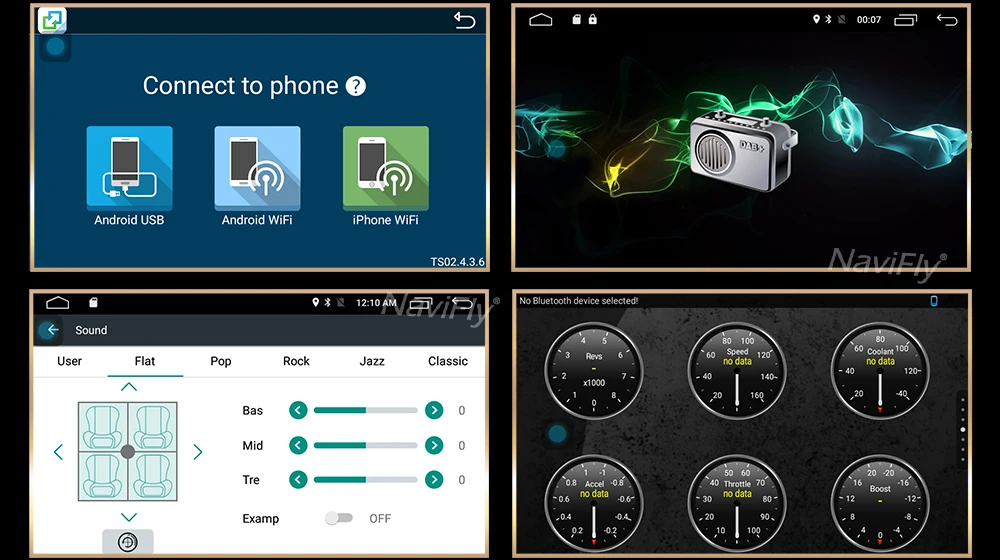 Top NaviFly 4G LTE Android 7.1 quad core car radio gps for Ssang Yong SsangYong Kyron Actyon 2005-2013 car stereo head unit 39