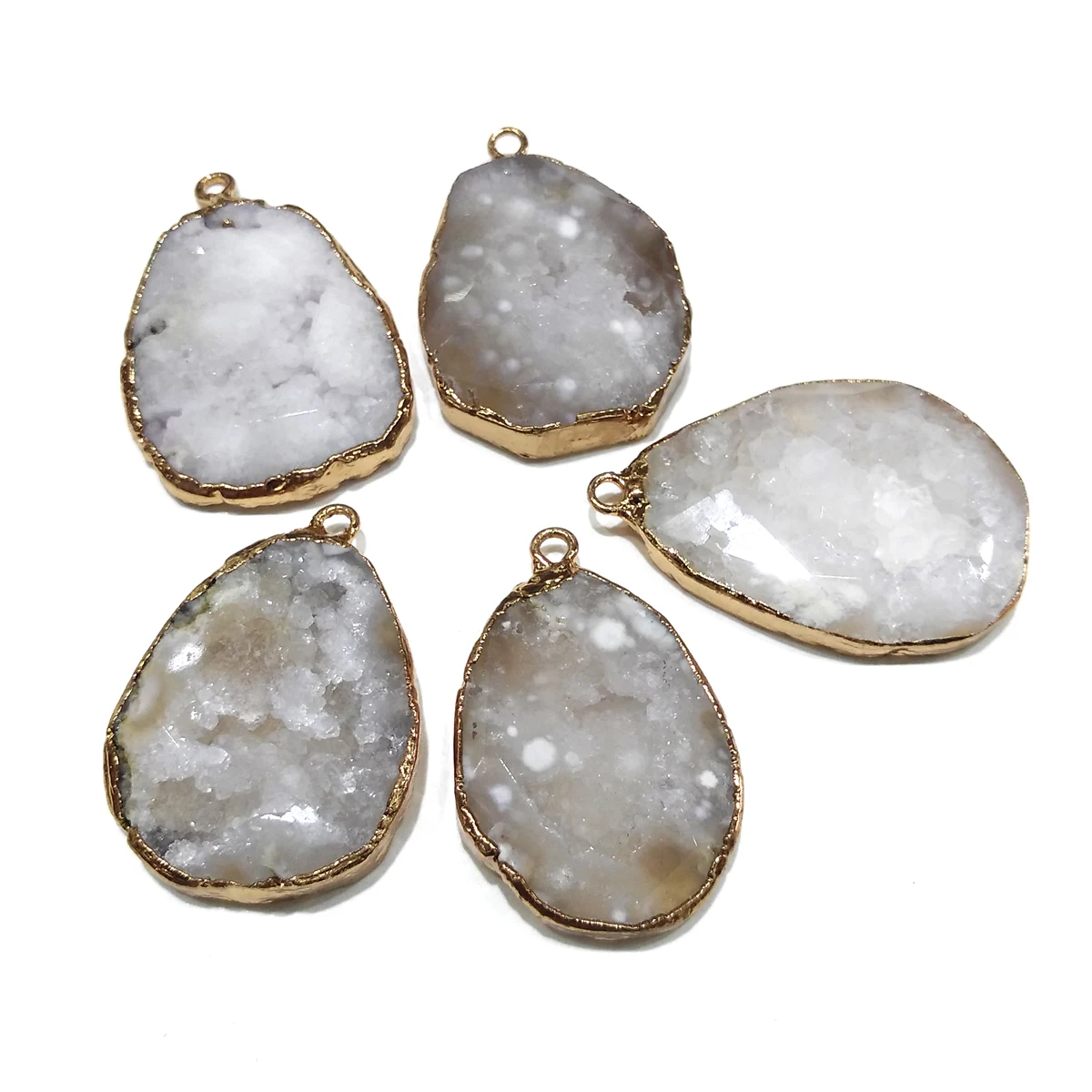 Natural Stone Charms Connectors Pendants Agates Necklace Pendant for