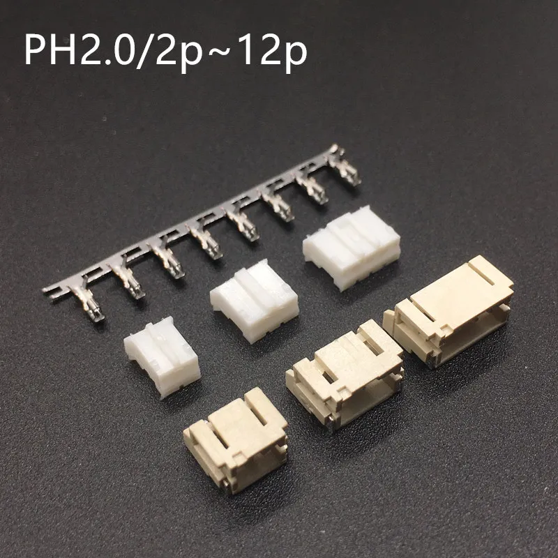 

30PCS 2mm Horizontal Socket 2mm Pitch Patch Plug Connector SMT SMD PH2.0 2.0mm Pitch Connector SMD 2P 3P 4P 5P 6P 7P 8P PHD Kits