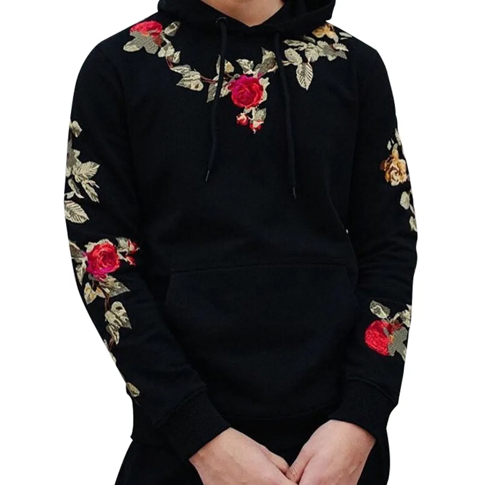 Sweatshirts Men's Sport Loose Embroidery Hoodie Sweatshirt Casual Men