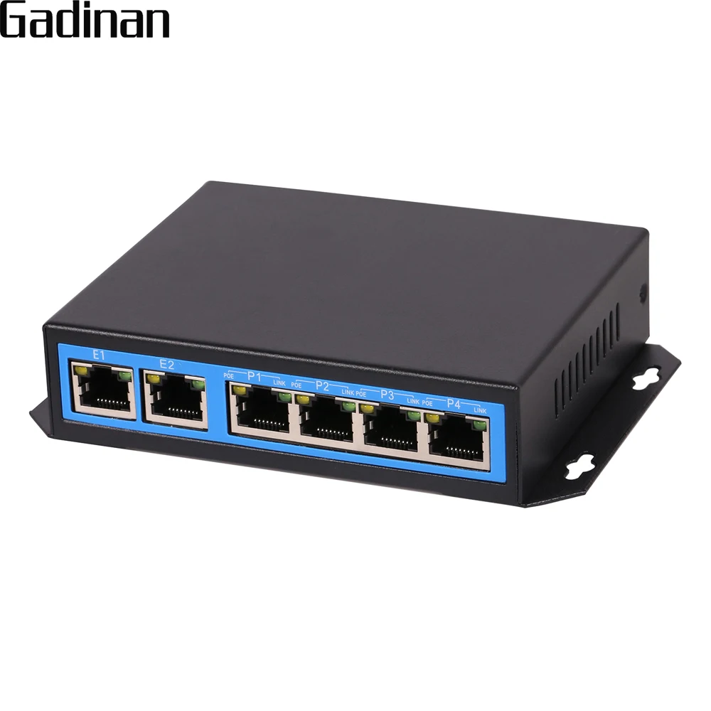 10/100 Мбит/с 4 Порты PoE коммутатор 15 Вт для наблюдения безопасности IP Камера IEEE 802.3af переключатель Мощность более ethernet расстояние 300 м