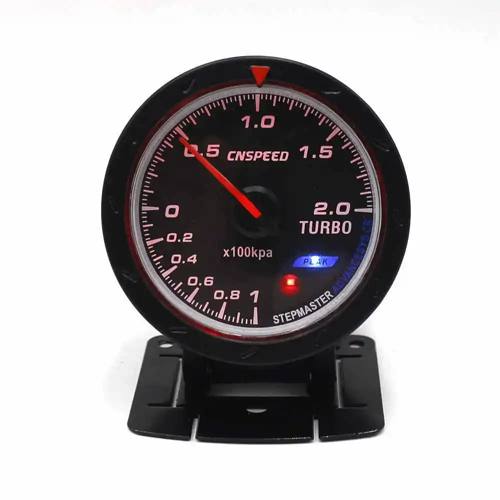 CNSPEED 60 мм Автомобильный турбо Boost gauge красный и белый освещение бар Тип Черный манометр для лица автомобильный измеритель YC101347