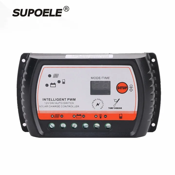 

LED Display PWM 10A 15A 20A Solar Charge Controller 12V/24V Solar Panel Charge Regulator