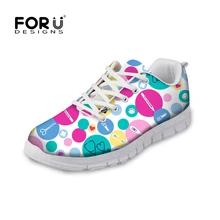 FORUDESIGNS/женские кроссовки; сезон весна; удобная обувь для медсестры с милым рисунком; женская обувь на плоской подошве с принтом; летняя дышащая обувь; Новинка
