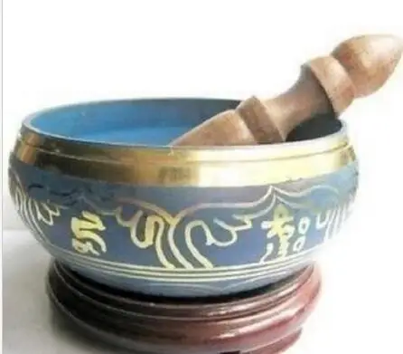 

Tibetan Buddhism Cuprum Mantra LAMA Singing Bowl, stick