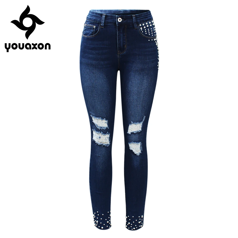 pearl studded jeans